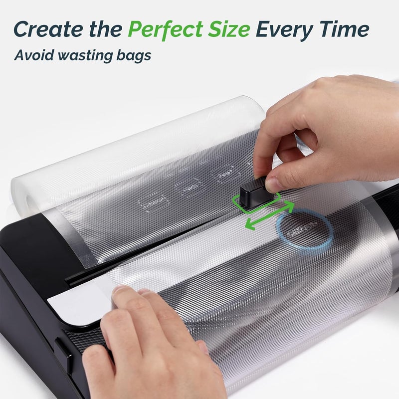 GERYON Vacuum Sealer Bags Rolls, 8x50ft & 11x50ft for Food Storage, Double Sided Texture, BPA-Free, Heavy Duty, Great for Vacuum Seal storage, Meal Prep or Sous Vide - Image 2